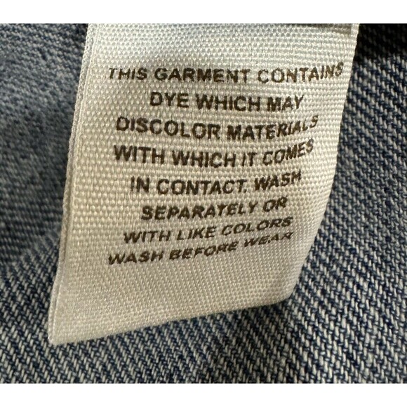 Free People Size Small Classic Blue Denim Jean Jacket - Picture 5 of 5